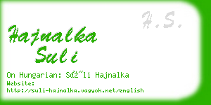 hajnalka suli business card